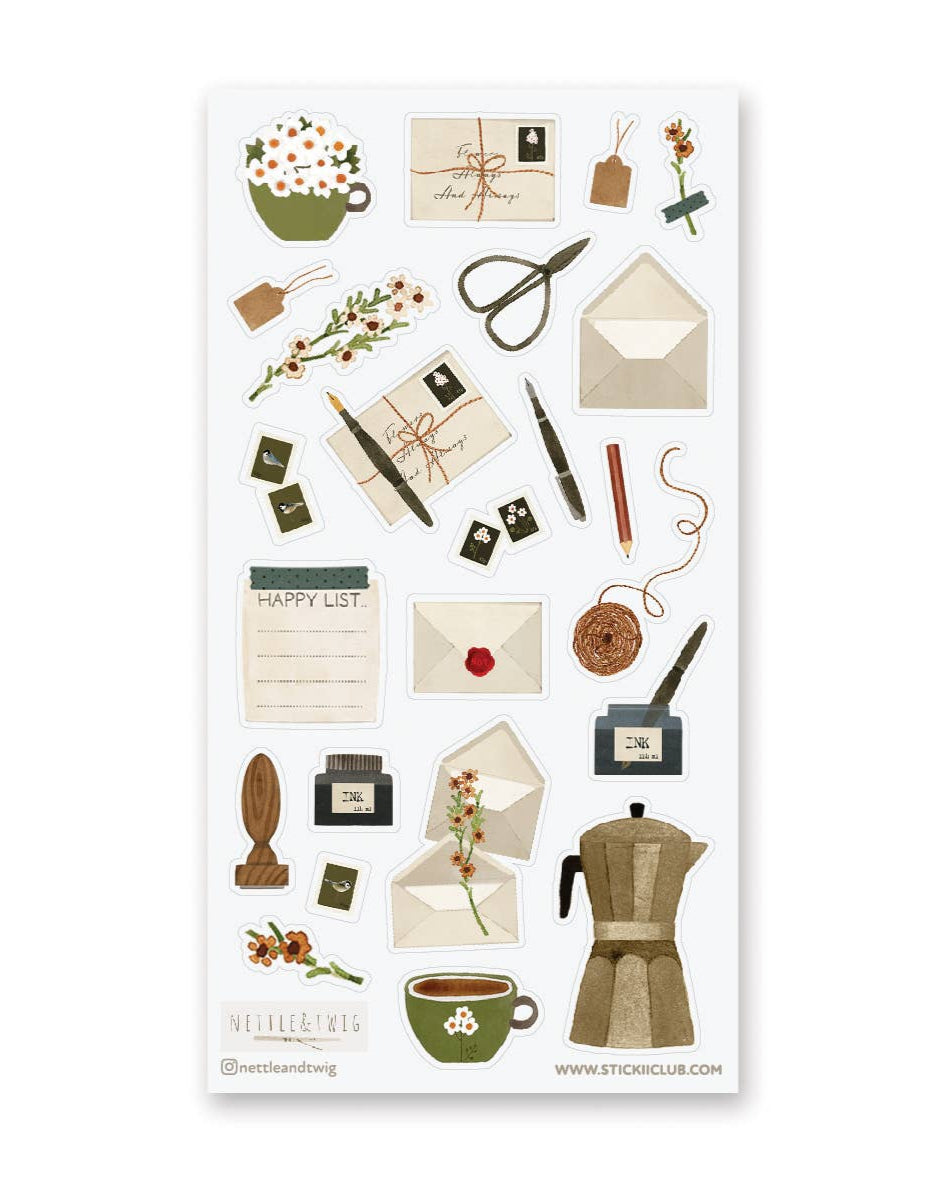 Mail Joy Sticker Sheet - Art by Nettle and Twig