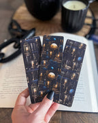 Night Library Dark Academia  Soft Touch Matte Bookmark - Planets - 2" x 6"