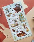 Mu.andcoco "Woodland Kitchen" 🐿️🥧 STICKII Sticker Sheet - Cozy Cottagecore Baking Decals