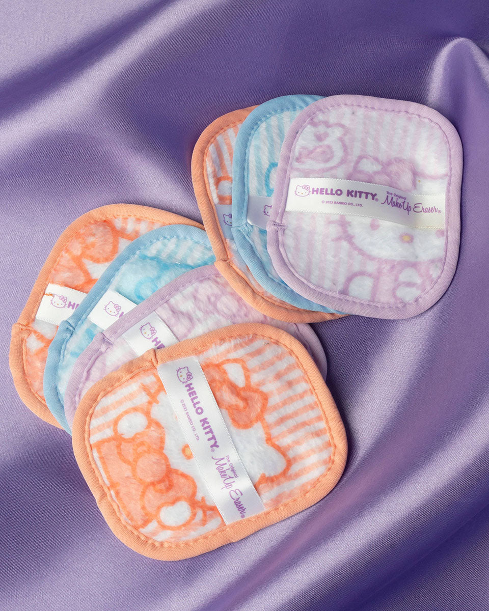 7 Day Pastel Hello Kitty Makeup Eraser Reusable Cloth Wipe Set