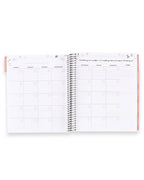 Coral & Cream Coiled Home + Sort Organizational Planner - 7" x 9"