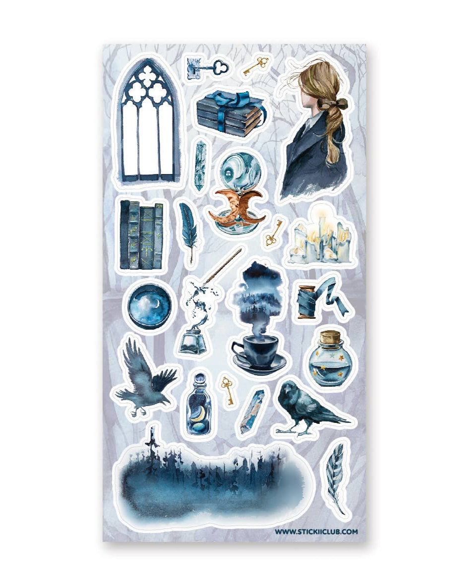 Secrets of the Castle Blue Witch Sticker Sheet