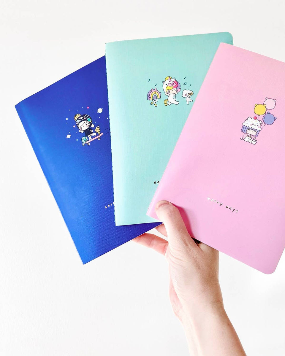 Going Places Wonder Girl Kawaii 84 Page Lined A5 Notebook