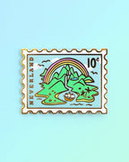 Pin de esmalte duro con sello de Peter Pan de Nunca Jamás (3,4 cm)