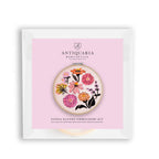 Antiquaria - Zinnia Sampler Premium Embroidery Kit, 6 inch