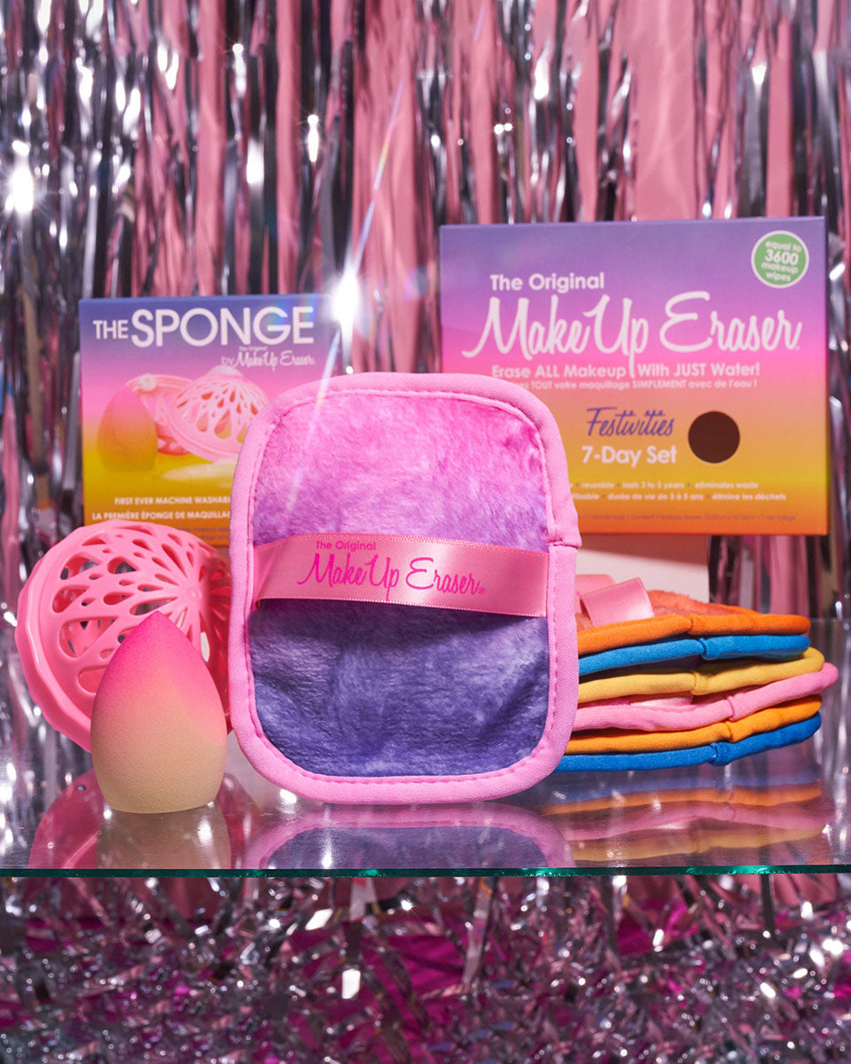 7 Day Bright Festival Makeup Eraser Reusable Cloth Wipe Set