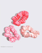 Hello Kitty x Kitsch 🎀 Recycled Fabric Puffy Scrunchies (3pc Set) - Eco-Friendly & Damage-Free Hair Ties