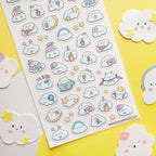 Cuddly Clouds & Weather ☁️🌈 STICKII Sticker Sheet - Kawaii Pastel Planner Decals