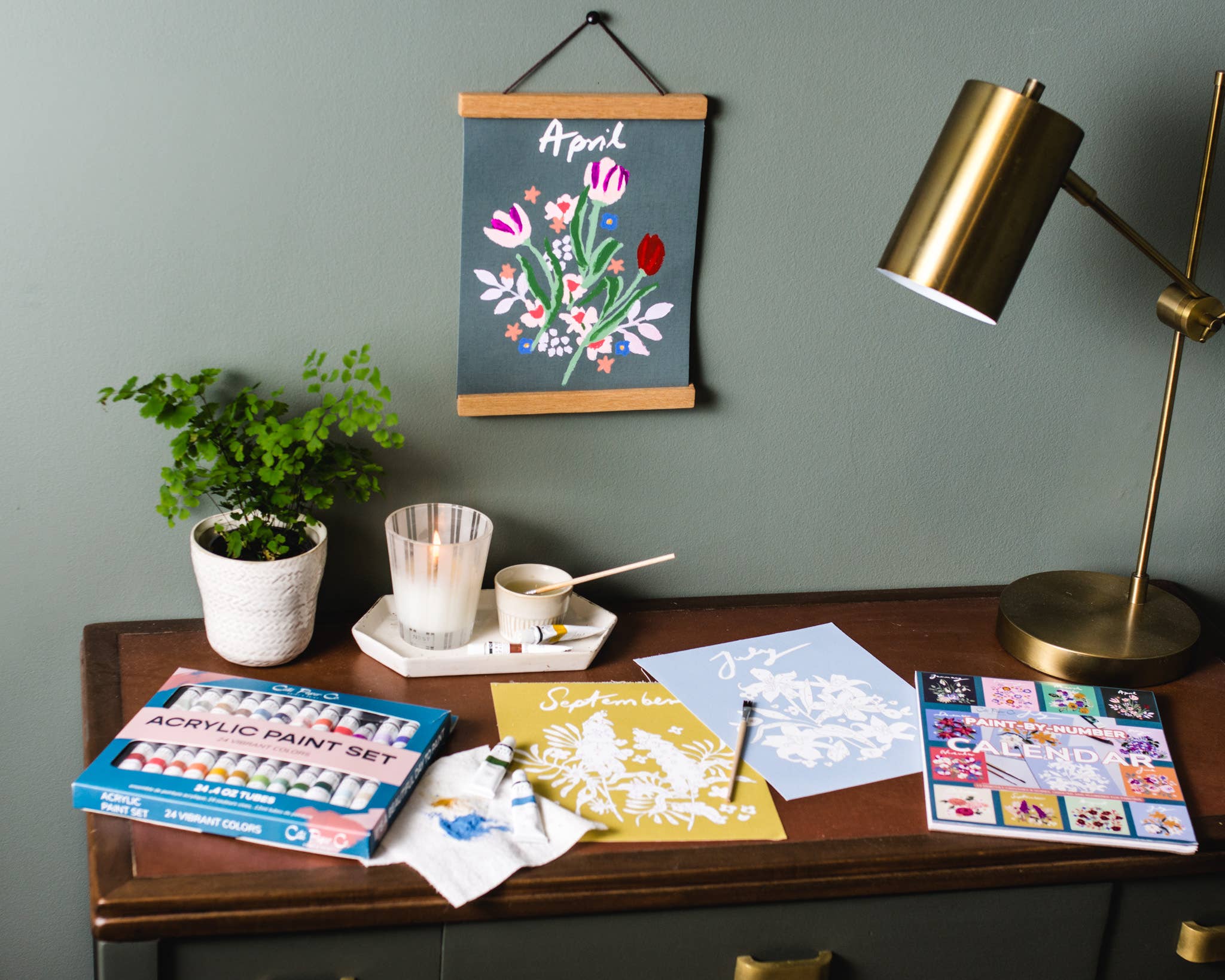 Cate Paper Co. - Paint-by-Number Calendar Kit