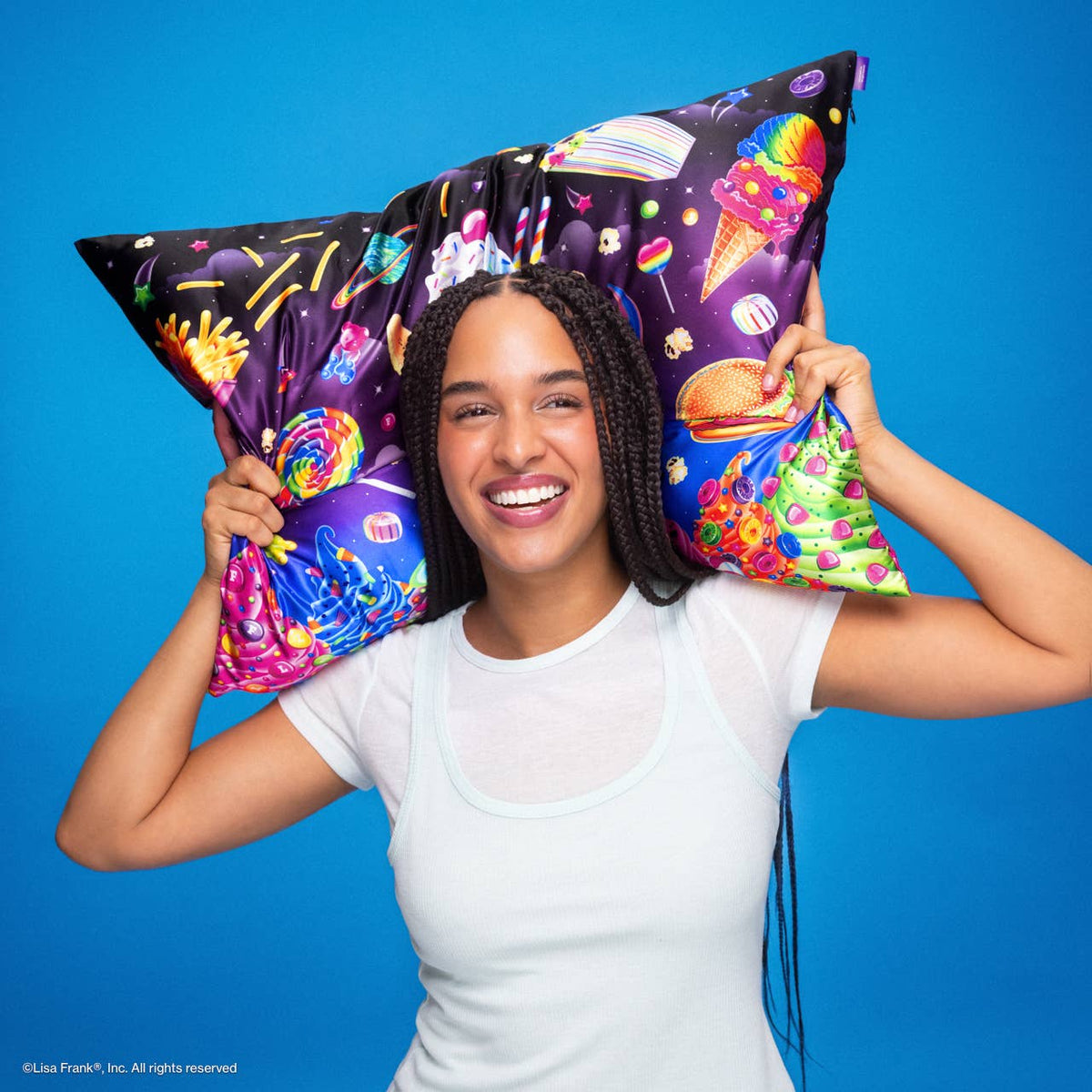 KITSCH - Lisa Frank® x Kitsch Satin Pillowcase in Saturn Sundae™
