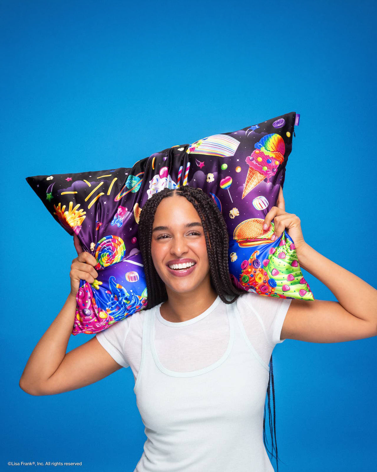 KITSCH - Lisa Frank® x Kitsch Satin Pillowcase in Saturn Sundae™