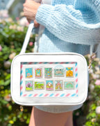 Blue, Red, and White Postal Envelope Ita Bag White Insert - 9.1"