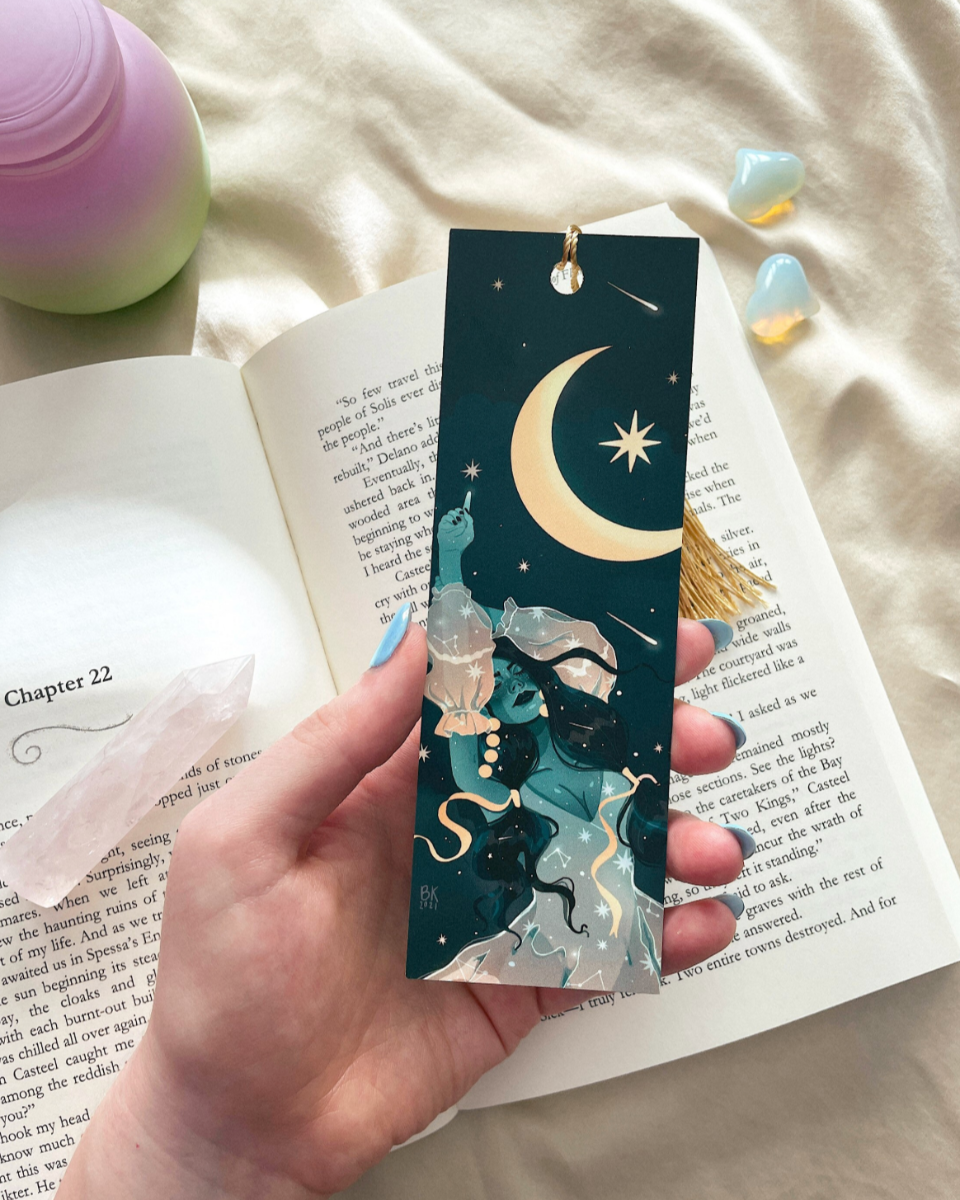 Celestial Guardian Gold Tassel Bookmark