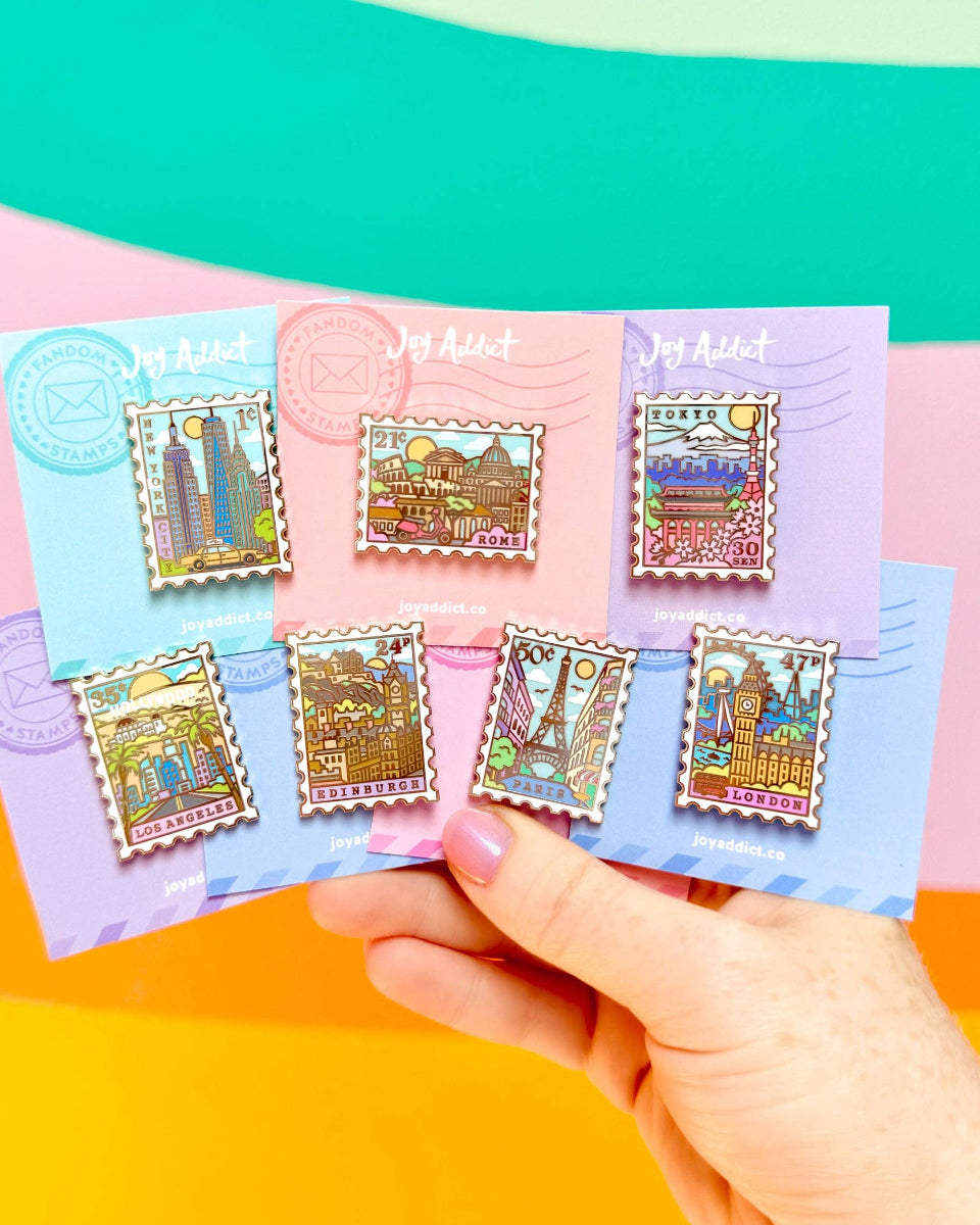 Tokyo Hard Enamel Stamp Pin
