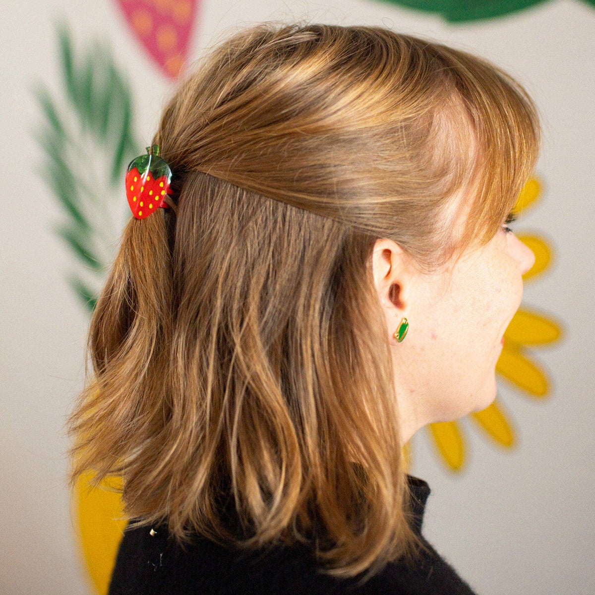 Jenny Lemons - Mini Red Strawberry Hair Claw Clip