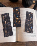 Night Library Dark Academia  Soft Touch Matte Bookmark - Planets - 2" x 6"
