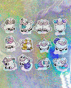 Sagittarius Sprout! Kawaii Sheep with a Bow & Arrow Glossy Vinyl Sticker - 2.2"