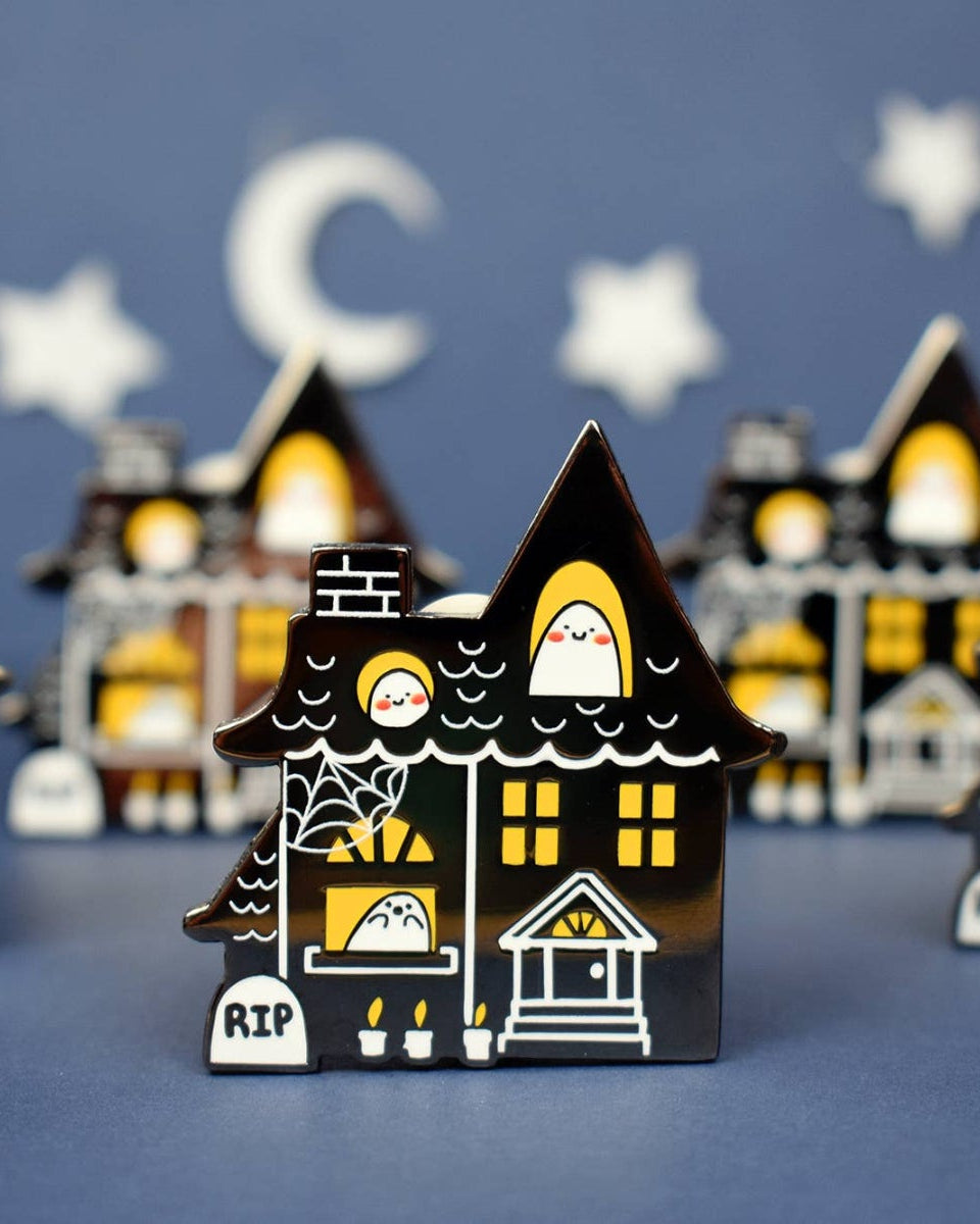 Spooky Ooky Haunted House Hard Enamel Pin