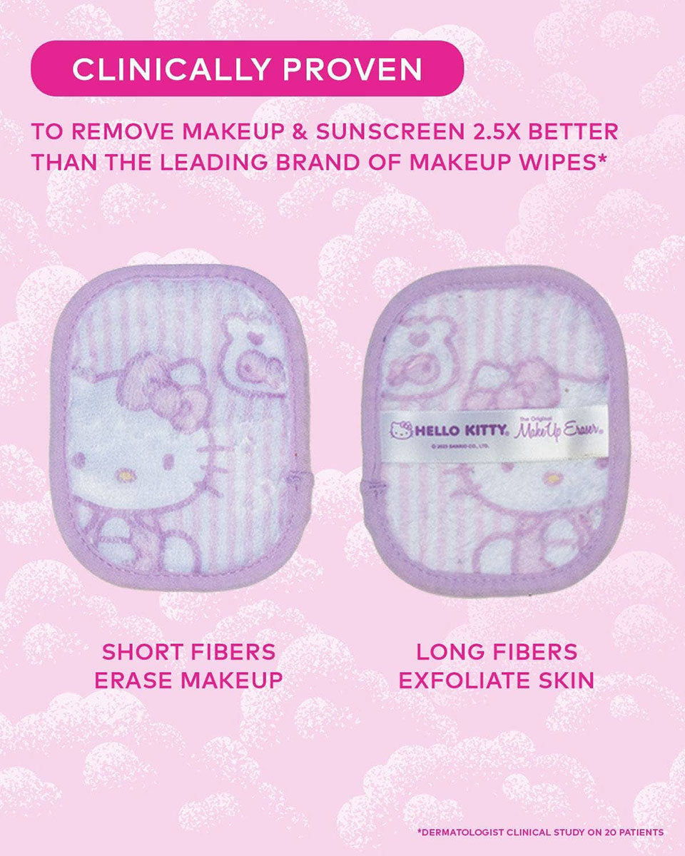 7 Day Pastel Hello Kitty Makeup Eraser Reusable Cloth Wipe Set