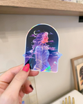 Holographic Vinyl Sticker - Moonlight Knight 🌜| by Brittany Keller Art