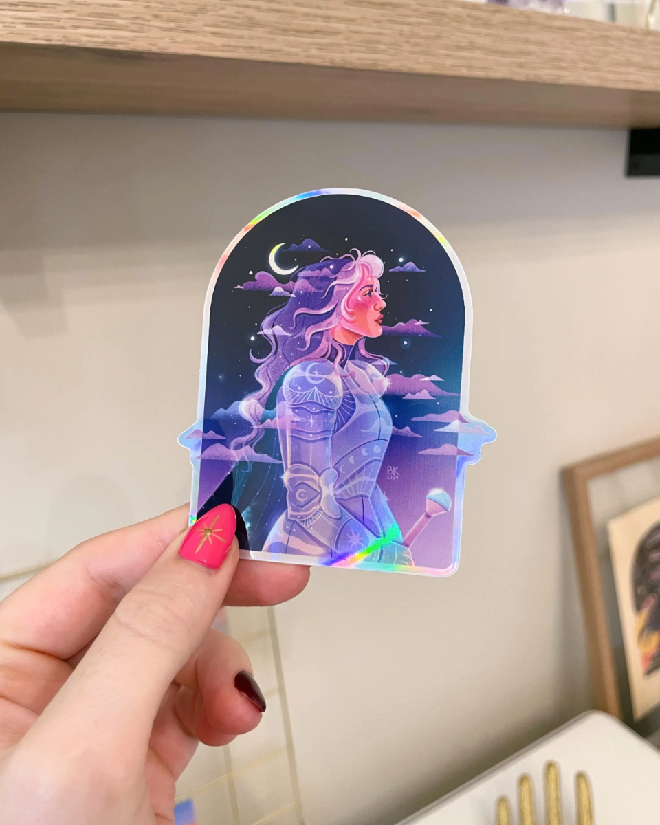 Moonlight Knight Holographic Vinyl Sticker