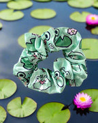 Cute Bee & Frog Kawaii Soft Satin Scrunchies Set