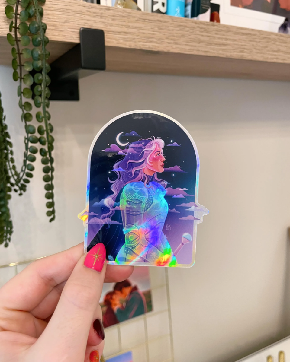 Moonlight Knight Holographic Vinyl Sticker