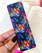 90s Inspired Rainbow Tiger Soft Touch Matte Bookmark - 2" x 6"