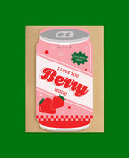 Loco Note - Love You Berry Much Soda Can Card