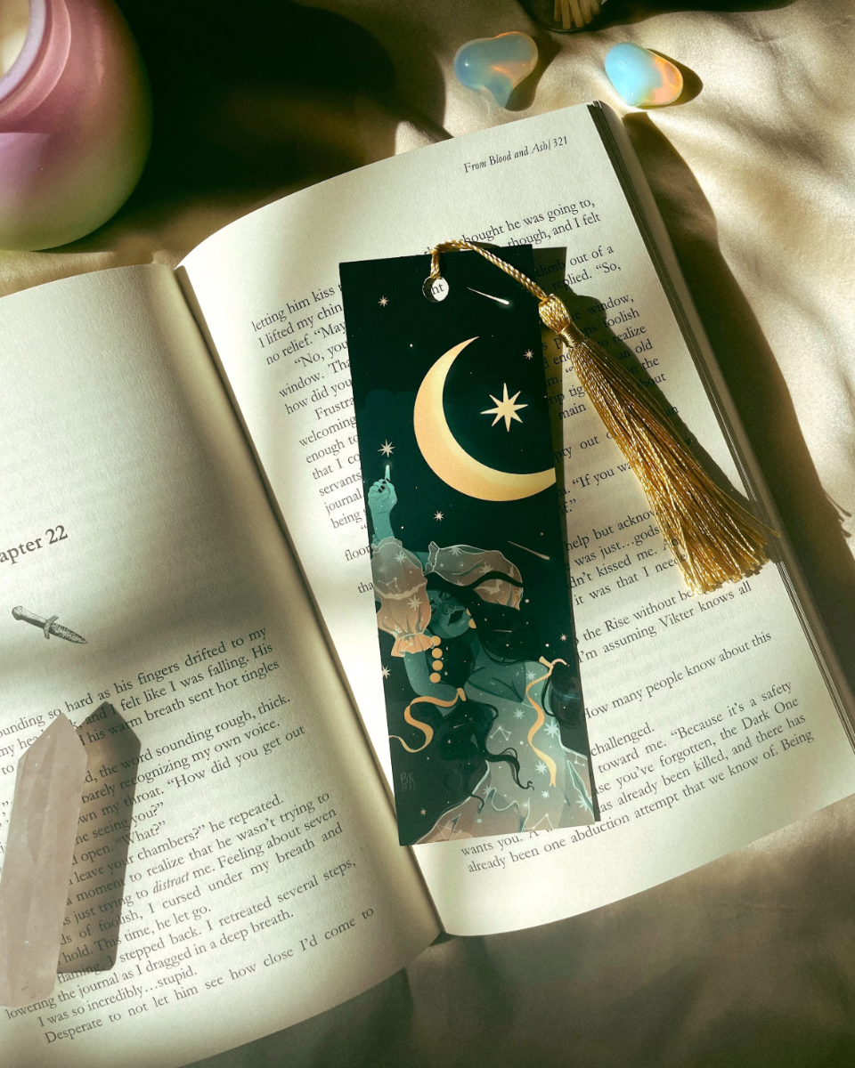 Celestial Guardian Gold Tassel Bookmark