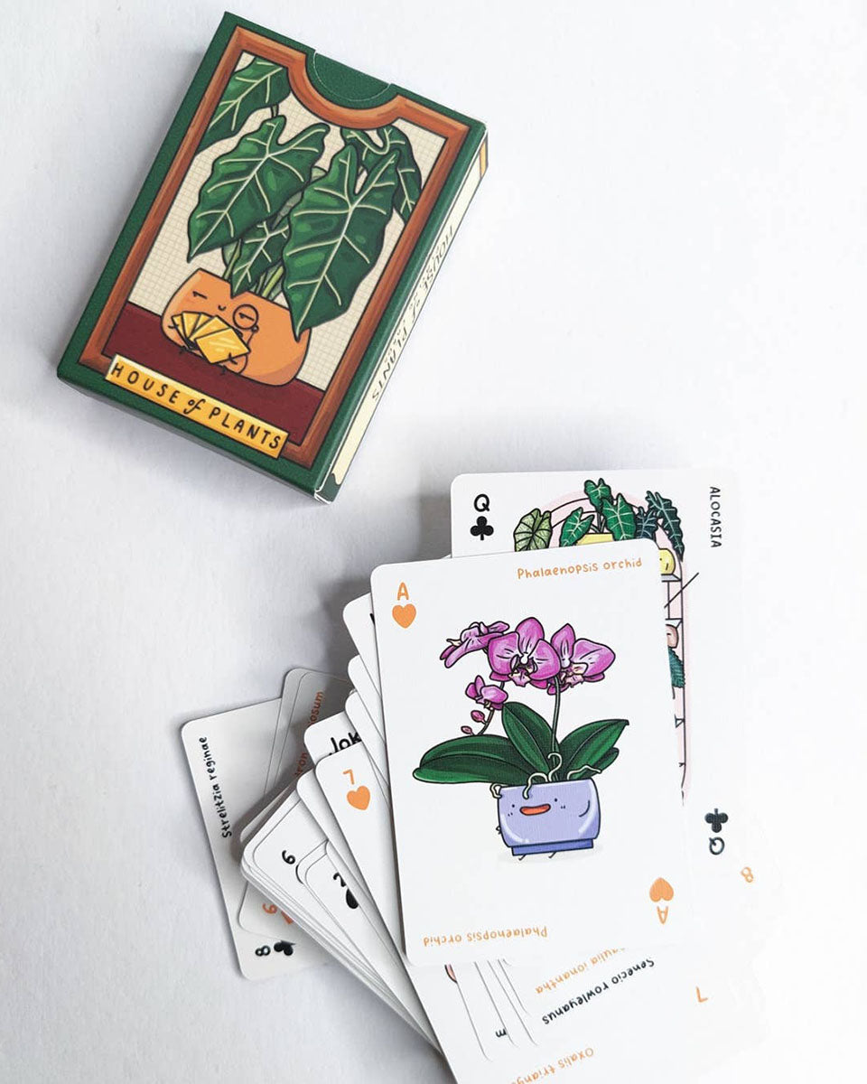 Full House of Plants Plant Lovers Kawaii Playing Cards