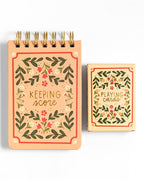 Juego de cartas Floral Game Night y cuaderno de 80 hojas de doble cara