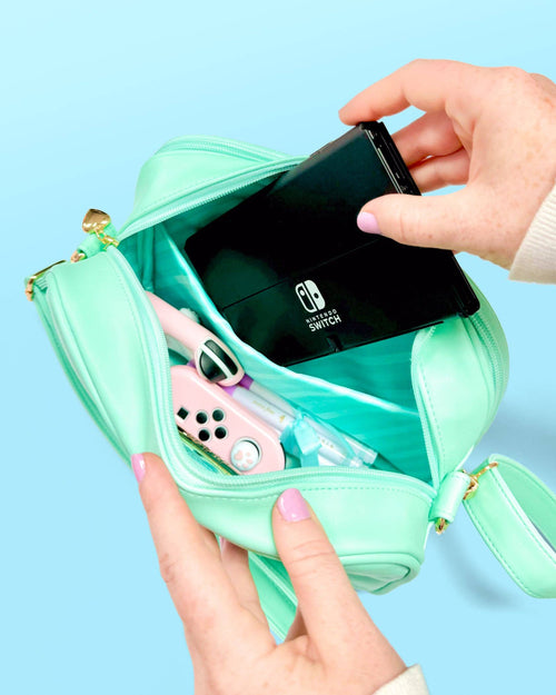 Red & White Postal Heart Envelope Ita Bag - 10"