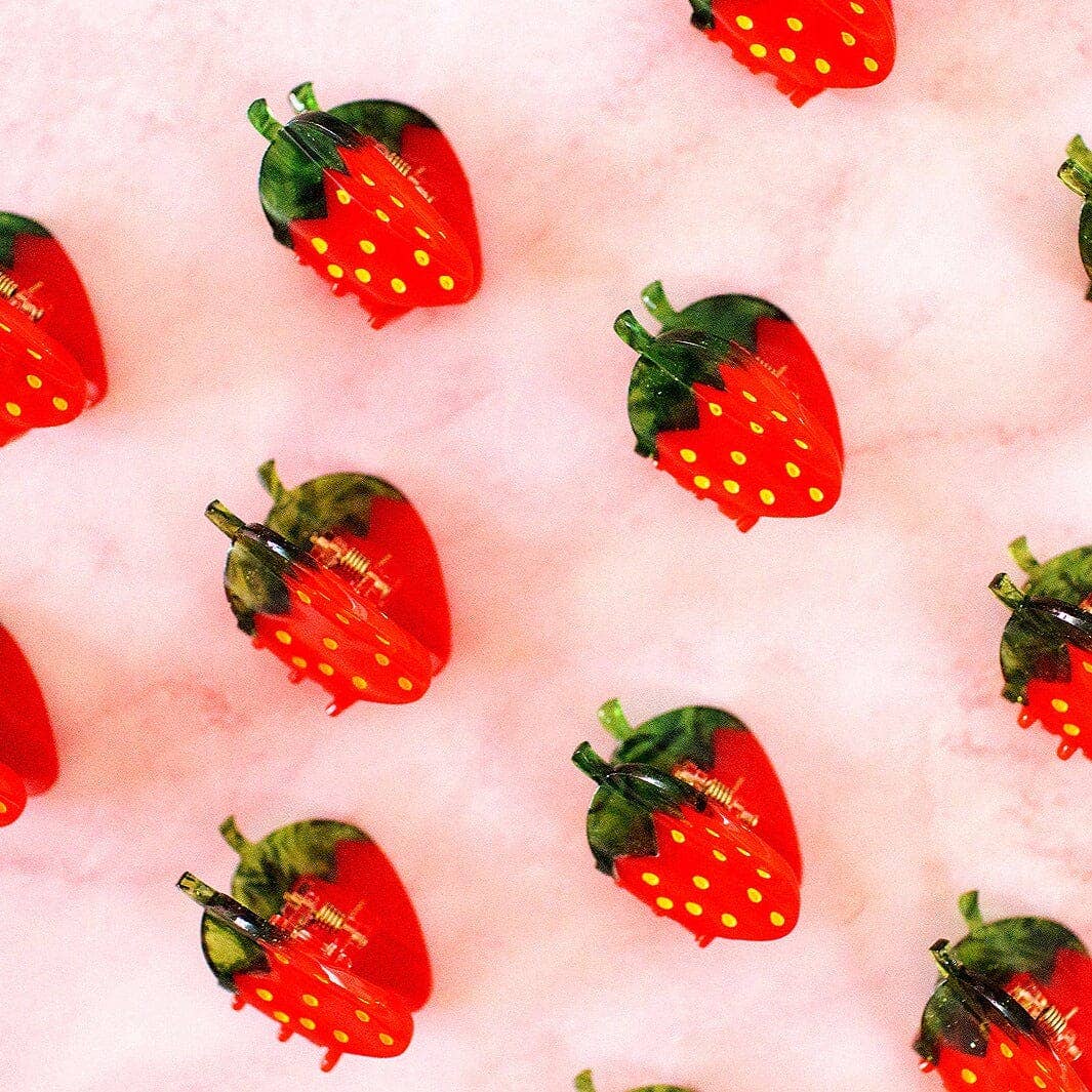 Jenny Lemons - Mini Red Strawberry Hair Claw Clip