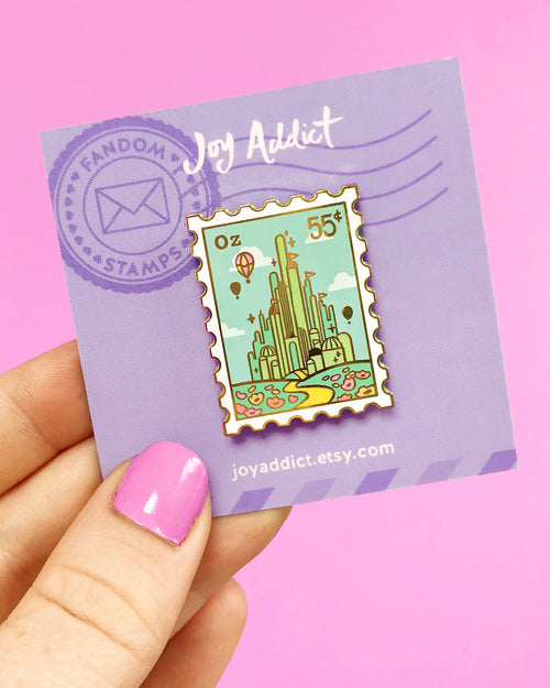Oz Stamp Enamel Pin 🌈👠 Hard Enamel Lapel Pin - Pastel Fan Art | by Joy Addict