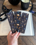 Night Library Dark Academia  Soft Touch Matte Bookmark - Planets - 2" x 6"