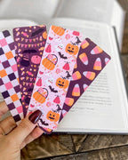 Purple Halloween Candy Corn Soft Touch Matte Bookmark - 2" x 6"