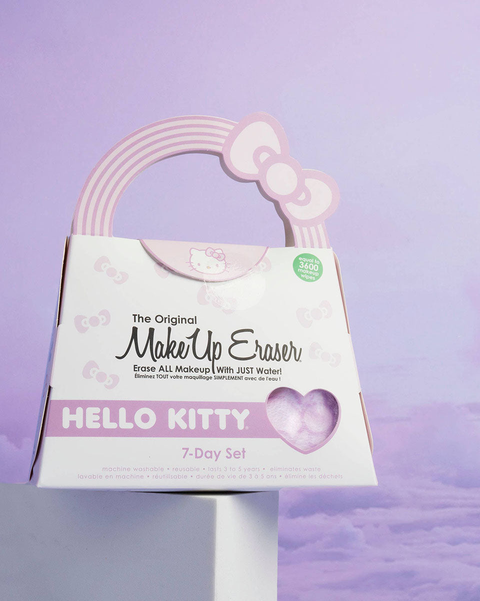7 Day Pastel Hello Kitty Makeup Eraser Reusable Cloth Wipe Set