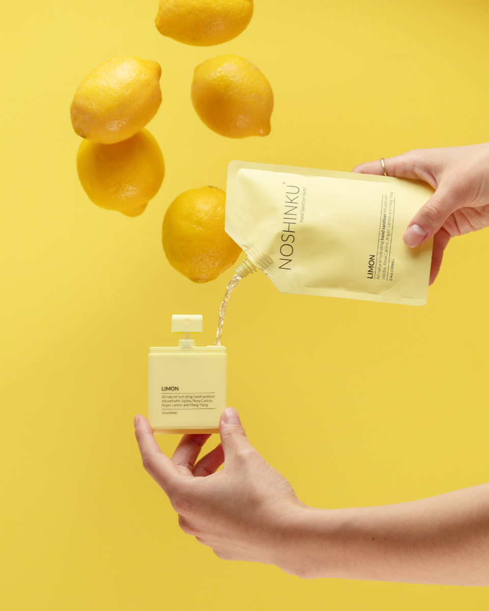 Refillable Lemon Ylang-Ylang Moisturizing Pocket Sanitizer - 20mL
