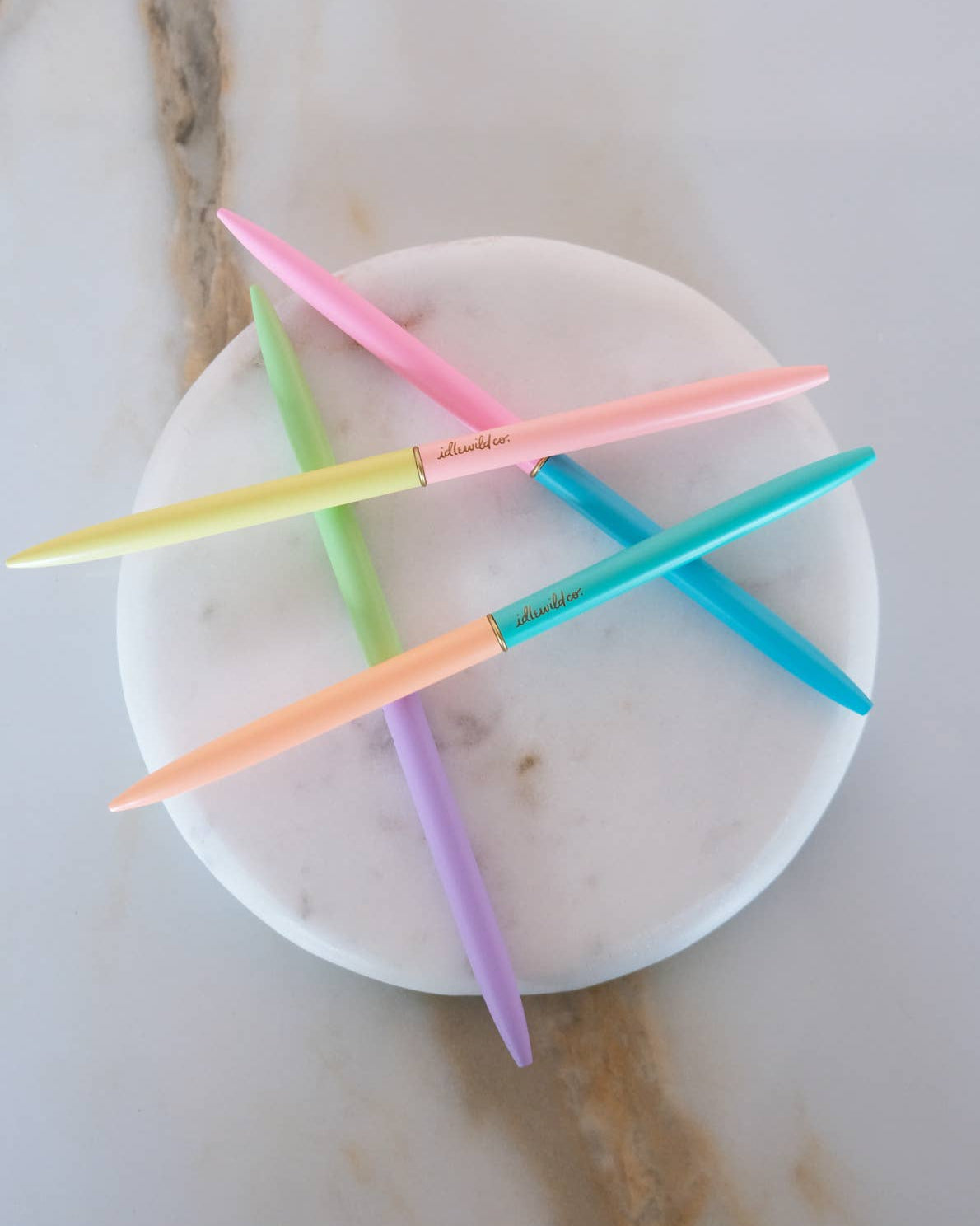 Juego de cuatro bolígrafos finos | Neones de dos tonos