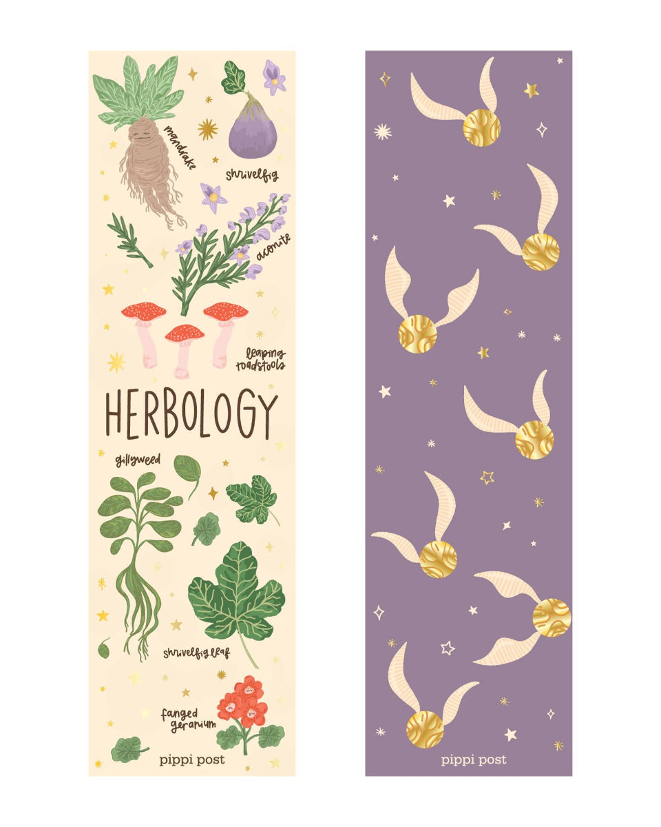 Herbology Magical Plants and Wizard Sports Bookmark Set - 2" x 7"