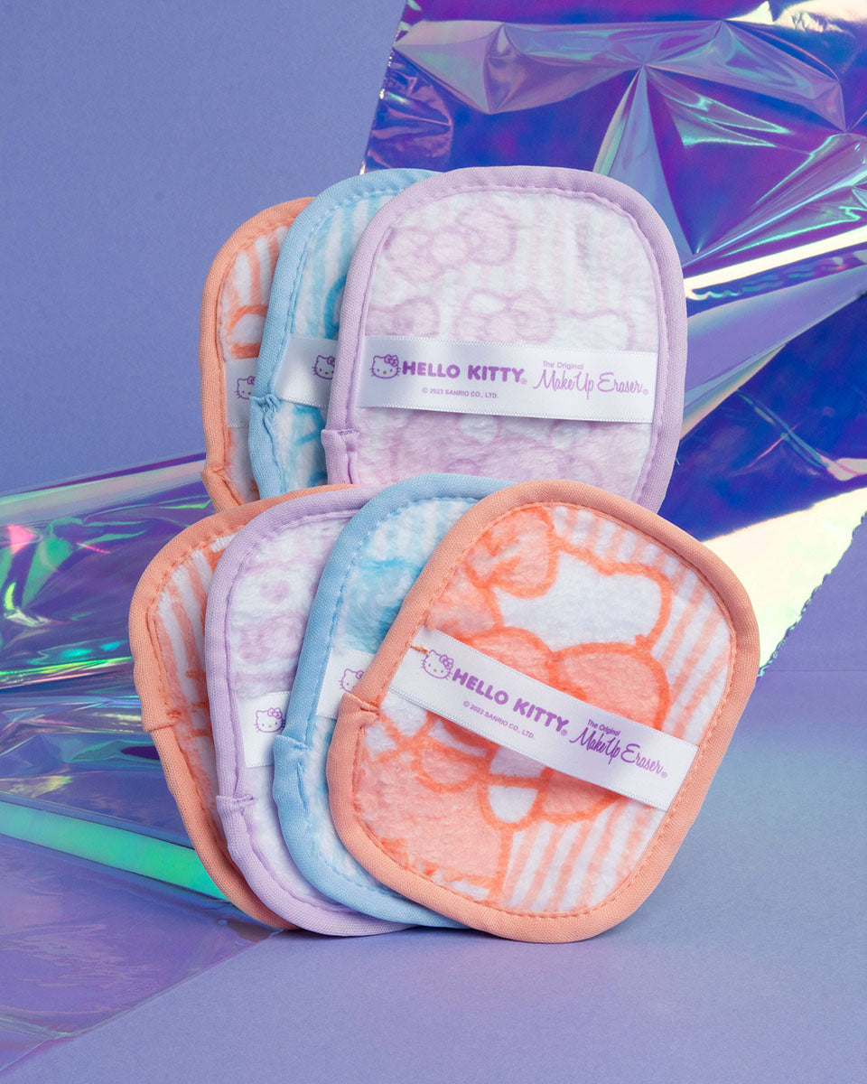 7 Day Pastel Hello Kitty Makeup Eraser Reusable Cloth Wipe Set