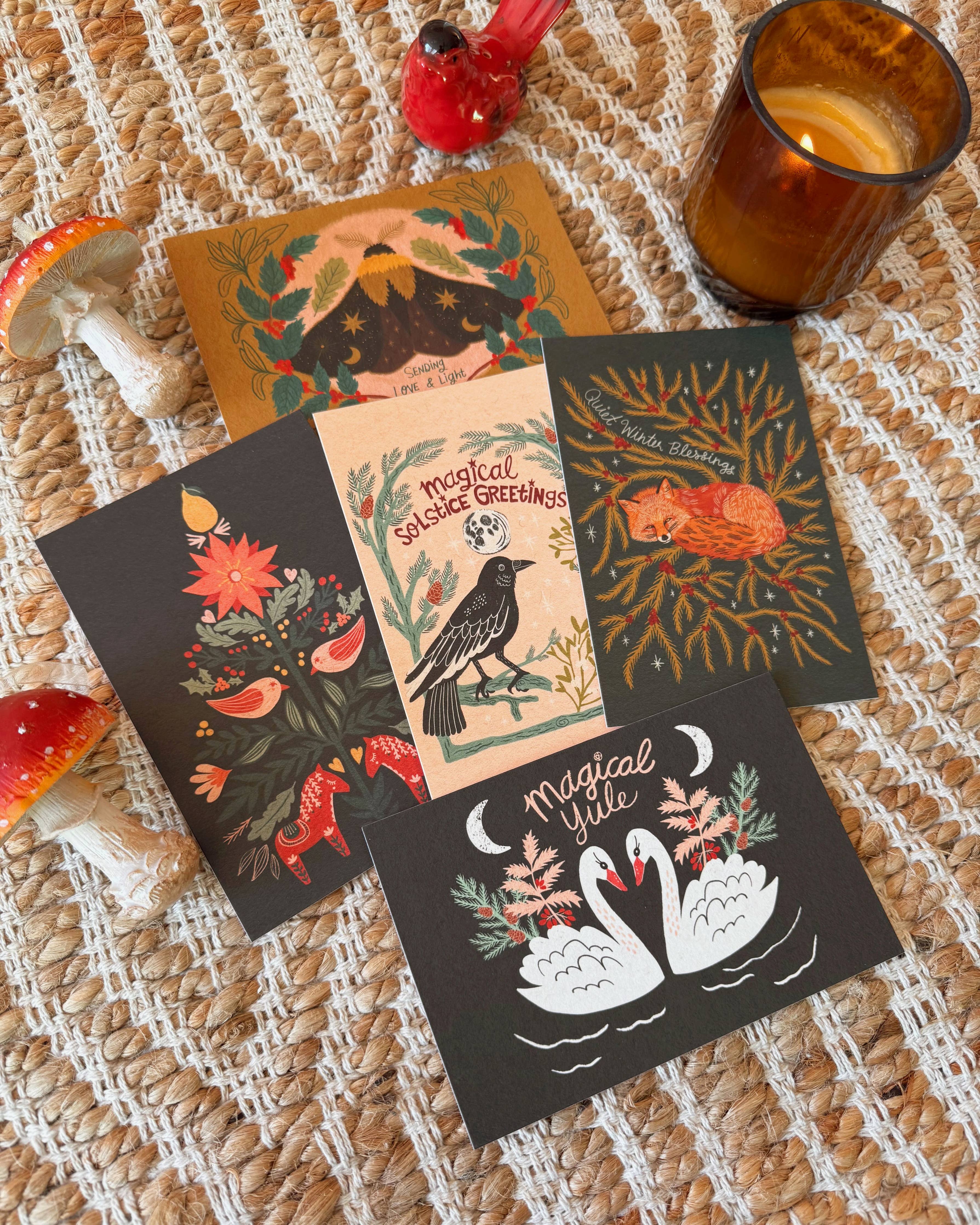 Dream Folk Studio - Yule Postcard Pack  | 10 Postcards Set