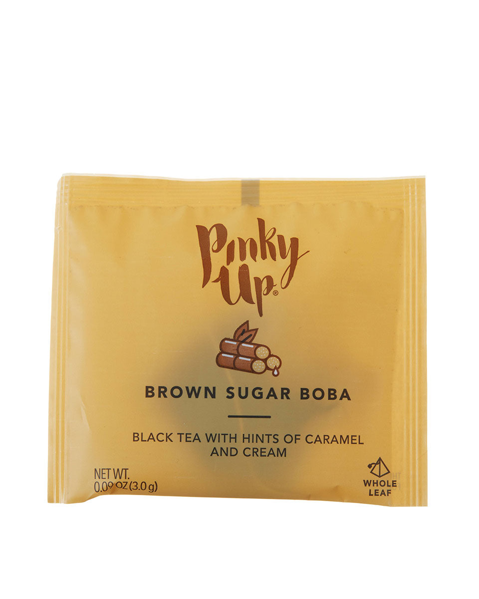Brown Sugar Boba Tea - Box of 12 Wrapped Pyramid Sachets