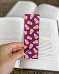 Purple Halloween Candy Corn Soft Touch Matte Bookmark - 2" x 6"