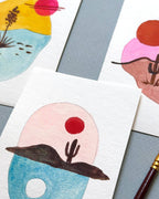 Antiquaria - Mini Watercolor Painting Kit: Desert Landscapes
