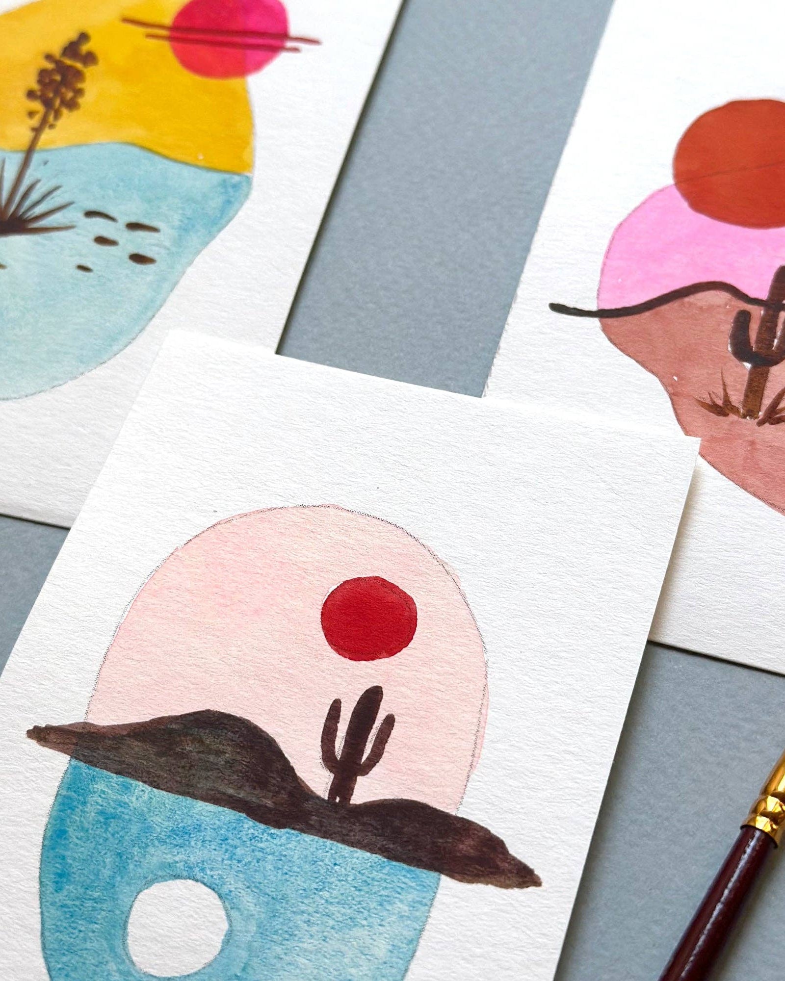 Antiquaria - Mini Watercolor Painting Kit: Desert Landscapes