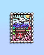 Pin de sello de Tokio, Japón 🗼🌸 Pin de solapa de esmalte duro - Pastel Travel | por Joy Addict