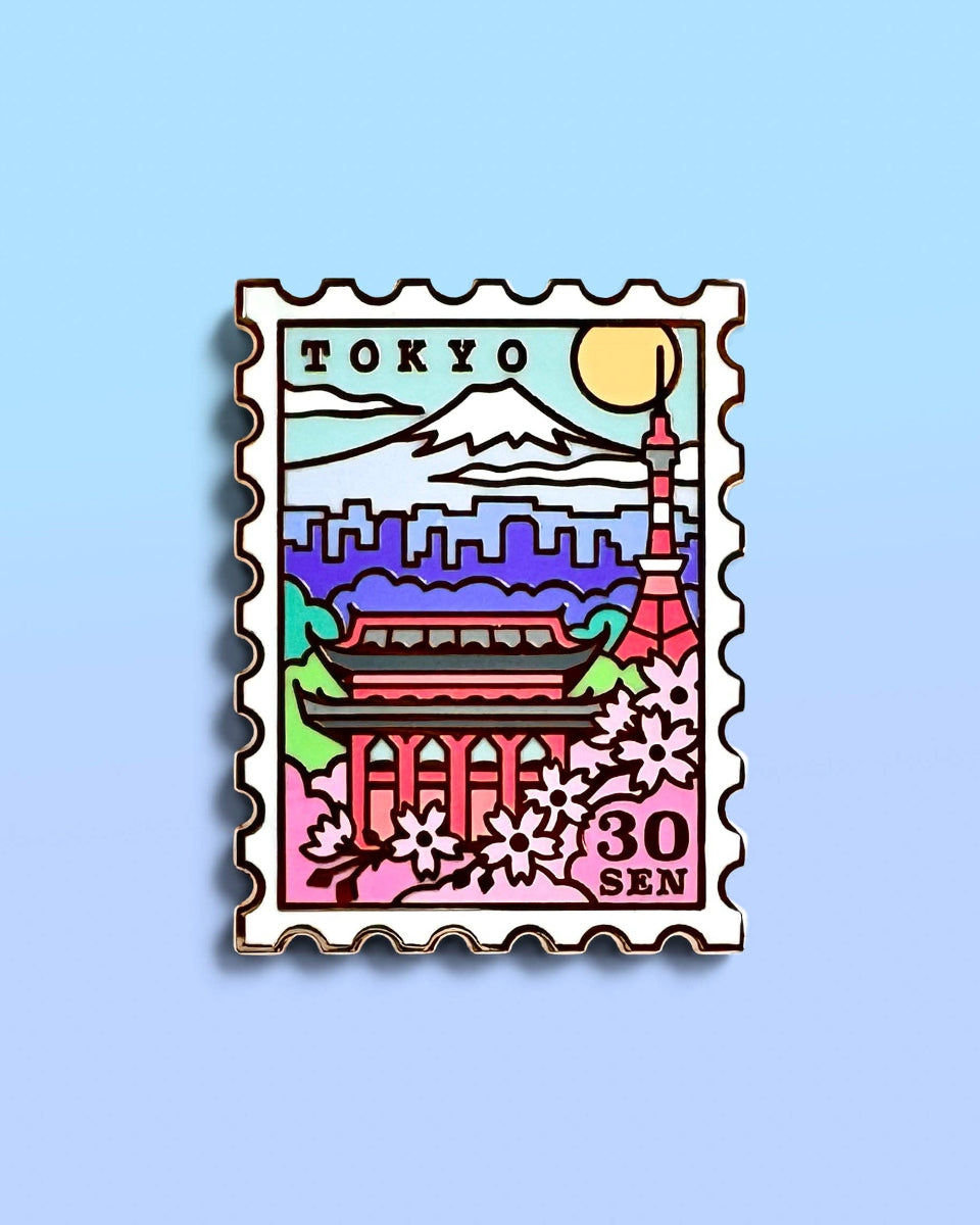 Tokyo Hard Enamel Stamp Pin