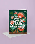 Strange Creature Greeting Card